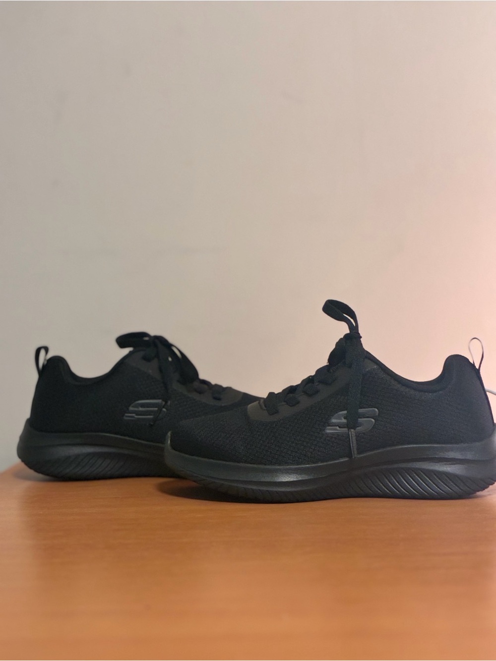 Skechers Men's All-Black Athletic Lace-Up Sneakers